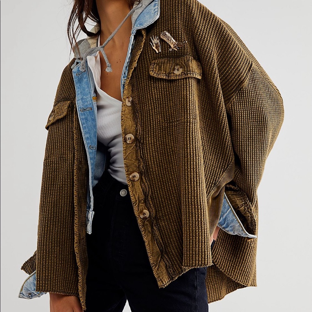 Free People Scout Jacket, Army, XS